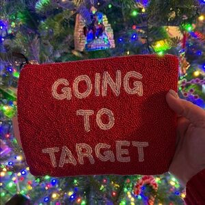 Kate Spade Red Pouch with White Accents